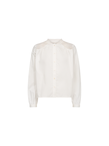 Mos Mosh MMInda Cotton Lace Shirt in Ecru