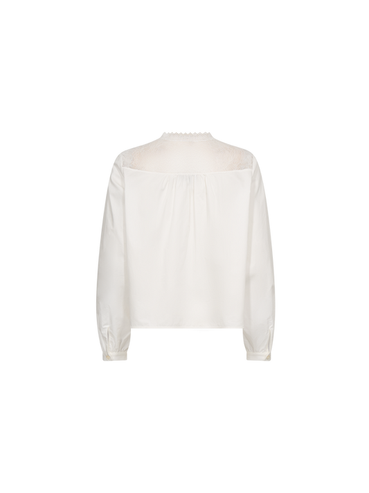 Mos Mosh MMInda Cotton Lace Shirt in Ecru