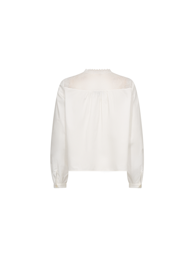 Mos Mosh MMInda Cotton Lace Shirt in Ecru