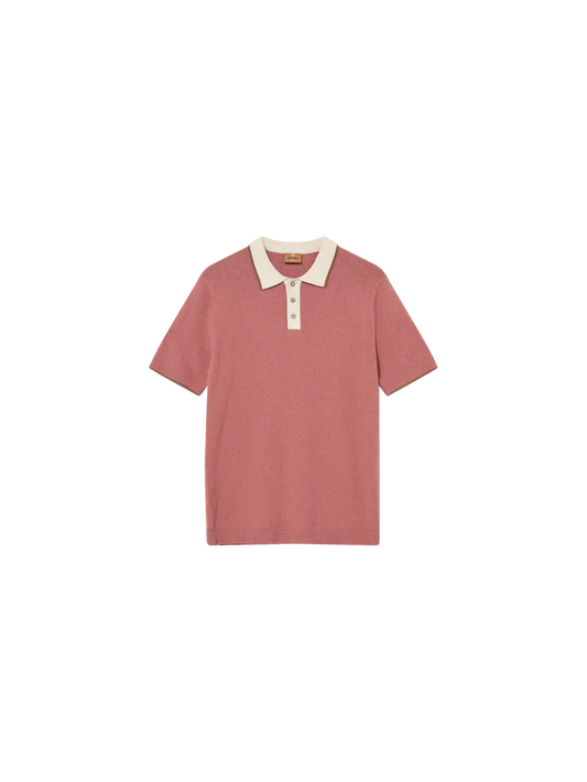 Mos Mosh Gallery MMGFrancesco Polo SS Knit in Rosedawn