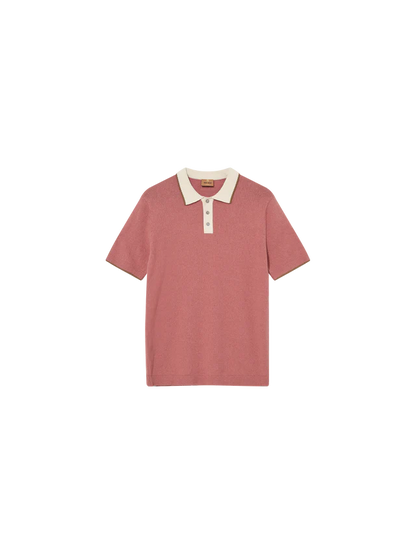 Mos Mosh Gallery MMGFrancesco Polo SS Knit in Rosedawn