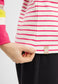 Derbe Hamburg Interstriped Damen T-Shirt in off white/azalea