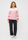 Derbe Hamburg Interstriped Damen T-Shirt in off white/azalea