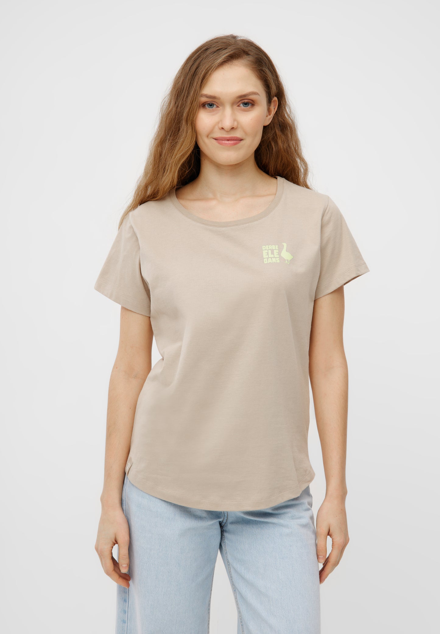 Derbe Hamburg Elegans Damen T-Shirt in cobblestone