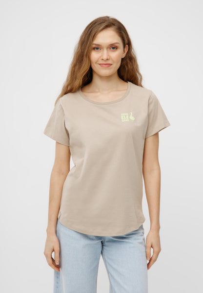 Derbe Hamburg Elegans Damen T-Shirt in cobblestone