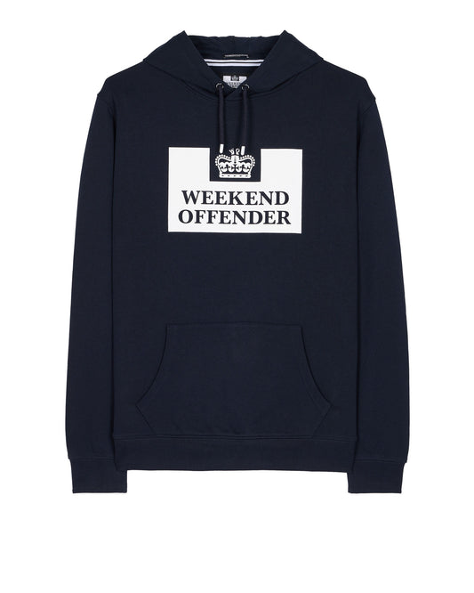 Weekend Offender HM SERVICE Hoodie in Dunkelblau