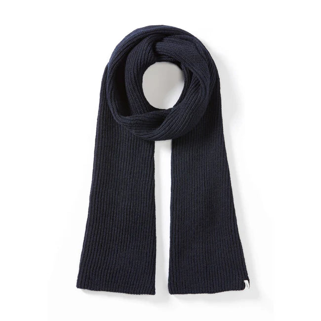 Peregrine Porter Ribbed Scarf in Dunkelblau