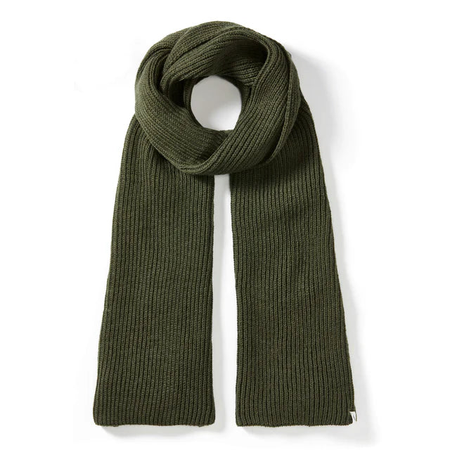 Peregrine Porter Ribbed Scarf in Olive