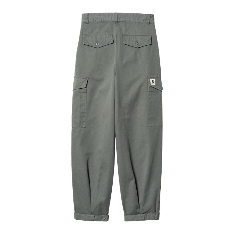 Carhartt WIP W' Collins Pant Organic Cotton Moraga Twill, 8.25 oz in Smoke Green/garment dyed