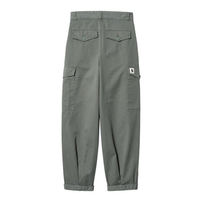 Carhartt WIP W' Collins Pant Organic Cotton Moraga Twill, 8.25 oz in Smoke Green/garment dyed