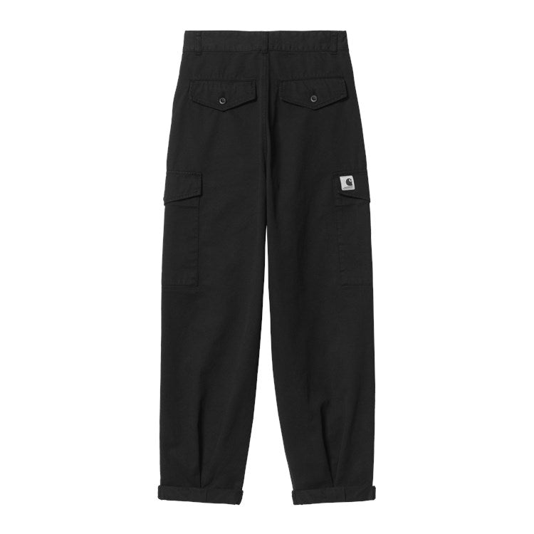 Carhartt WIP W' Collins Pant Organic Cotton Moraga Twill, 8.25 oz in Schwarz/garment dyed