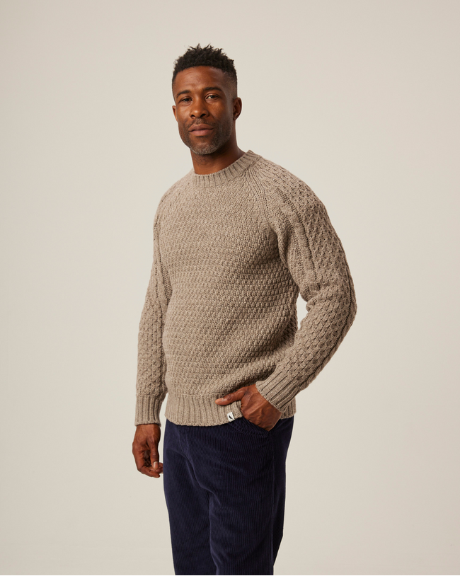 Peregrine Winston Crew Jumper in Oak