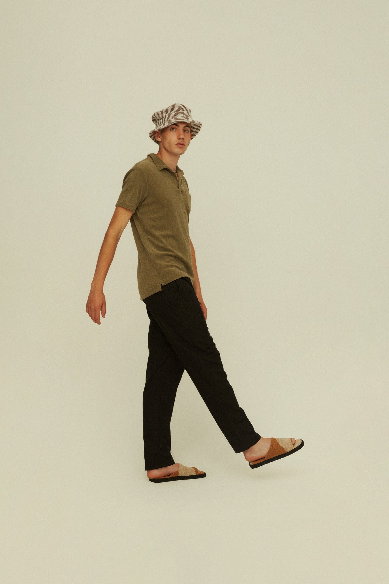 OAS Khaki Polo Terry Shirt