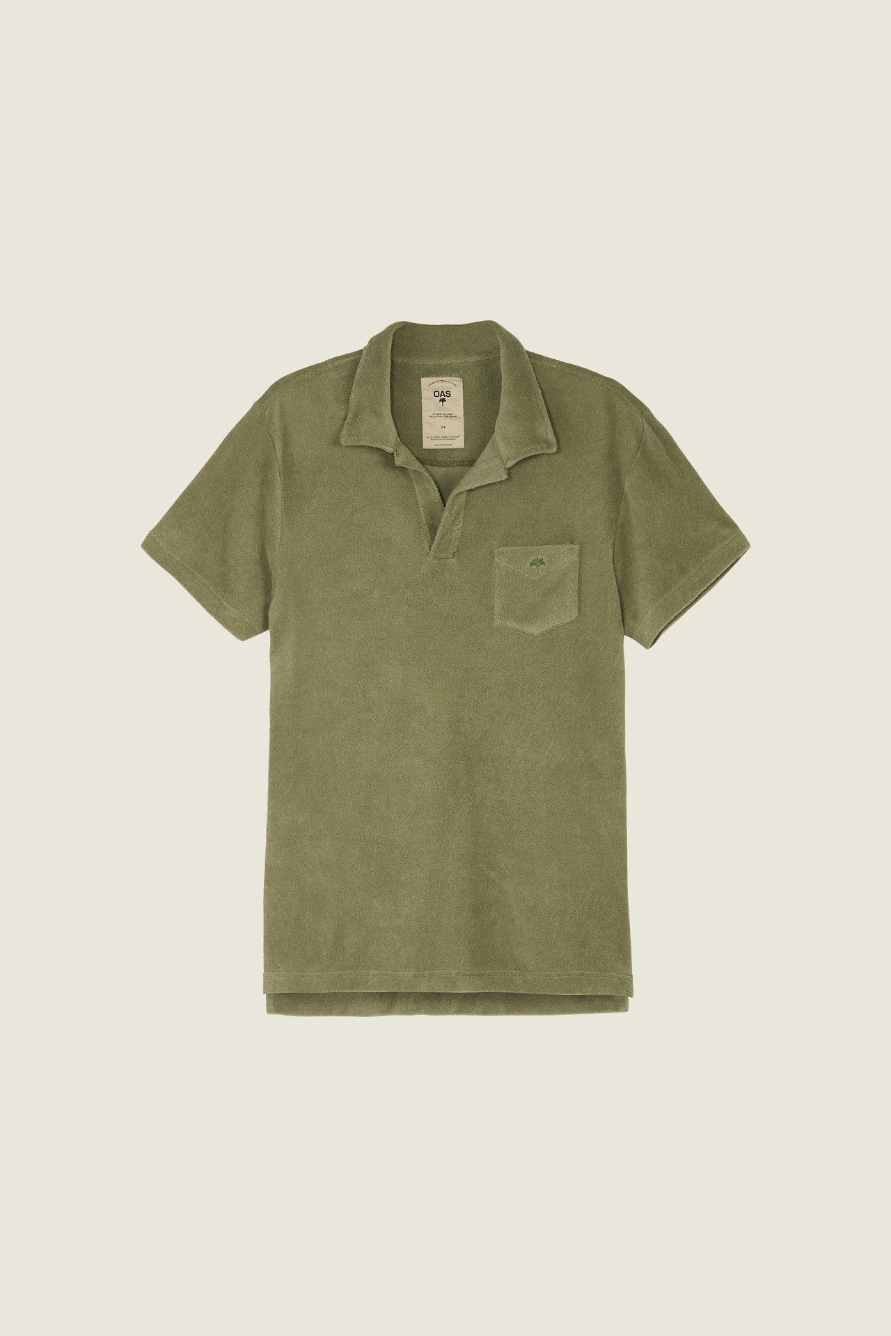 OAS Khaki Polo Terry Shirt