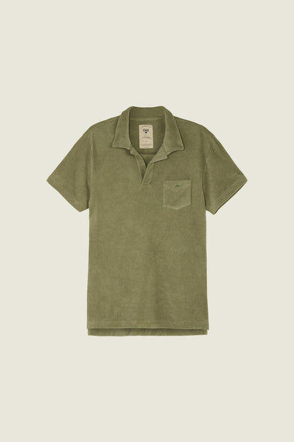 OAS Khaki Polo Terry Shirt