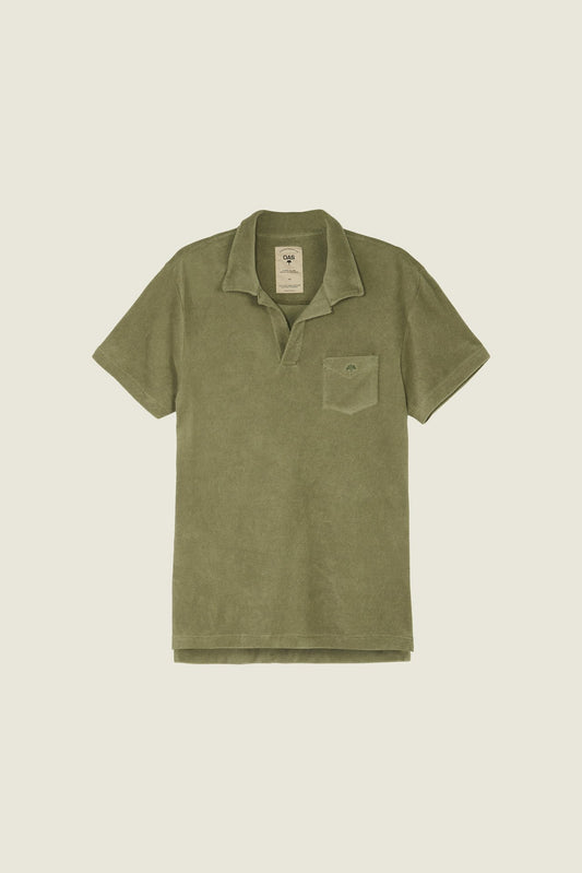 OAS Khaki Polo Terry Shirt