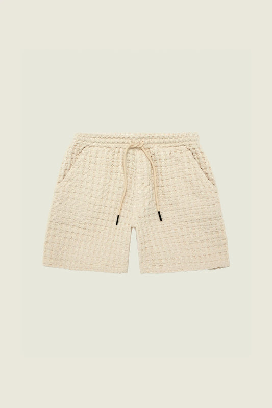 OAS Ecru Porto Waffle Shorts
