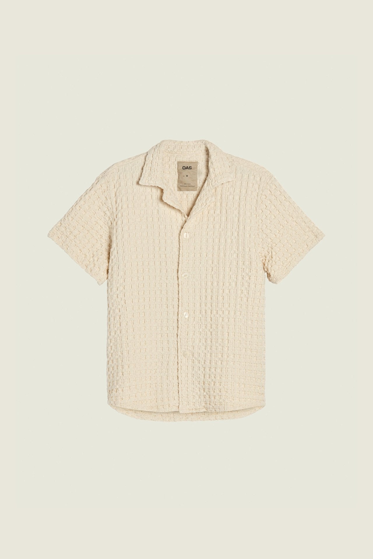 OAS Ecru Cuba Waffle Shirt