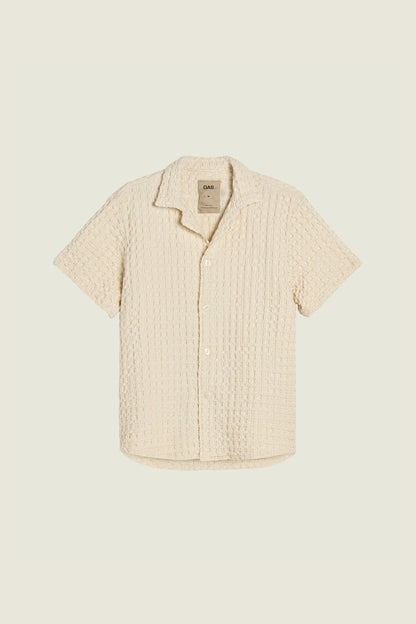 OAS Ecru Cuba Waffle Shirt