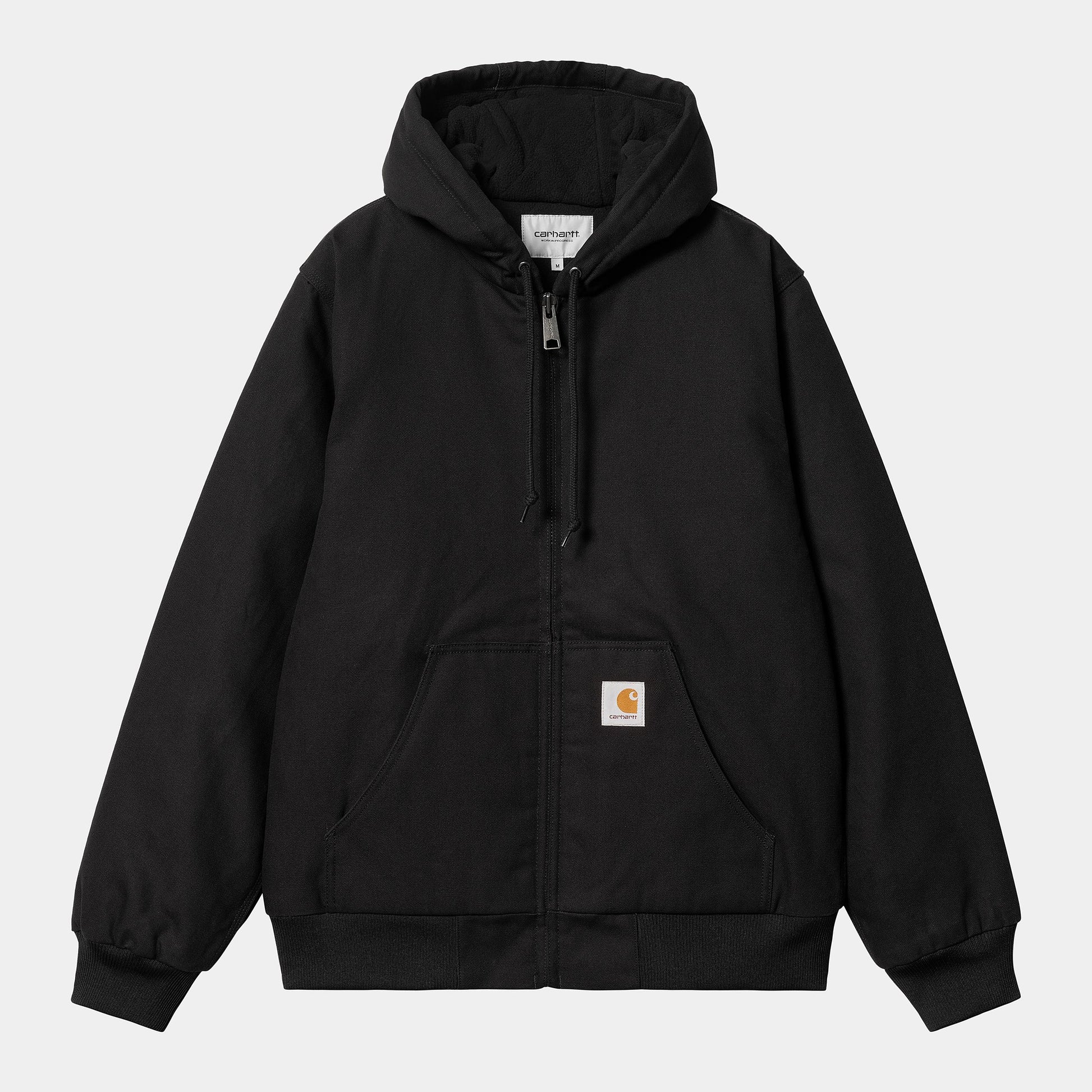 CARHARTT WIP Active Jacket 100% Cotton 'Dearborn' Canvas. 11.3 oz in Schwarz/rigid