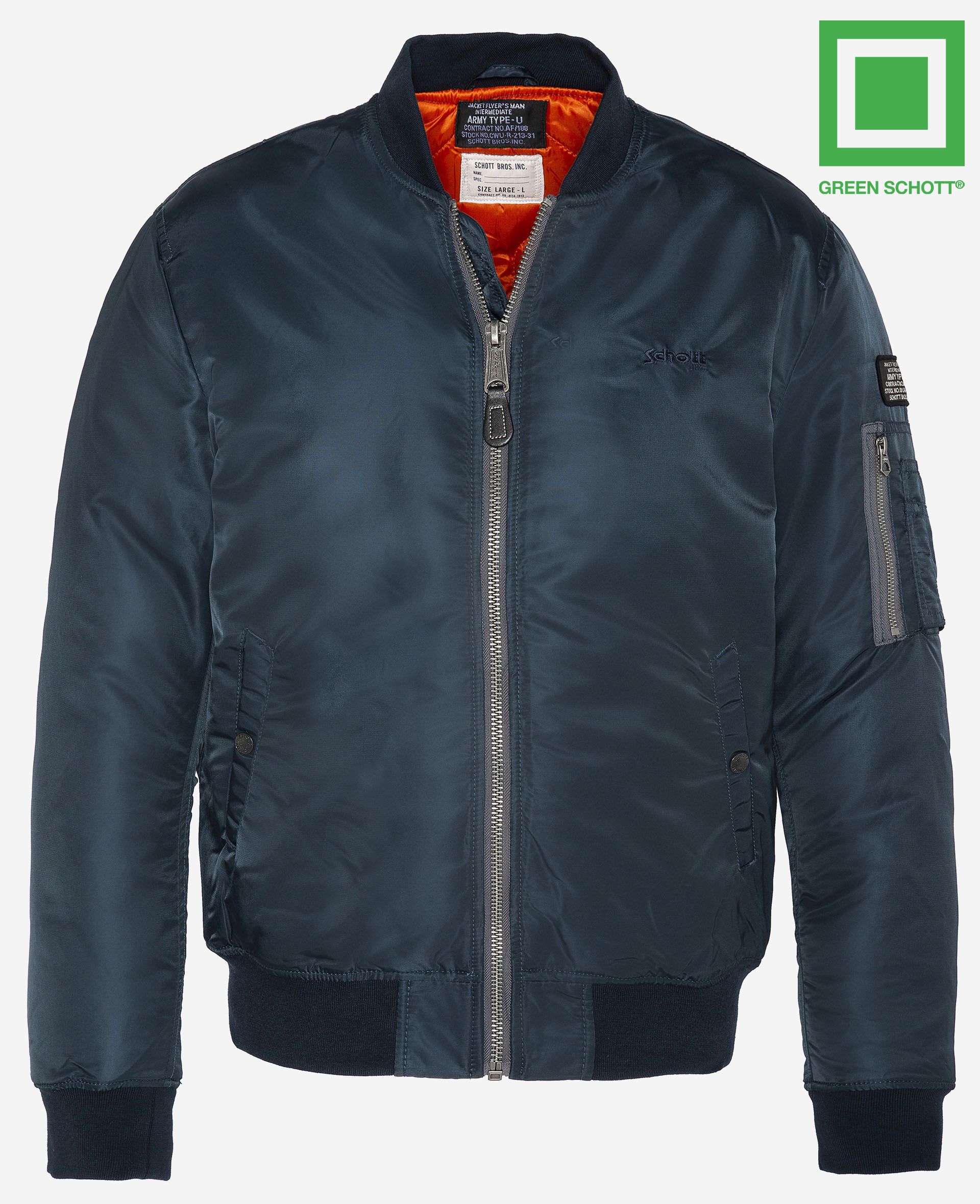 Schott N.Y.C. AIRFORCERS MA1 Bomberjacket in Dunkelblau