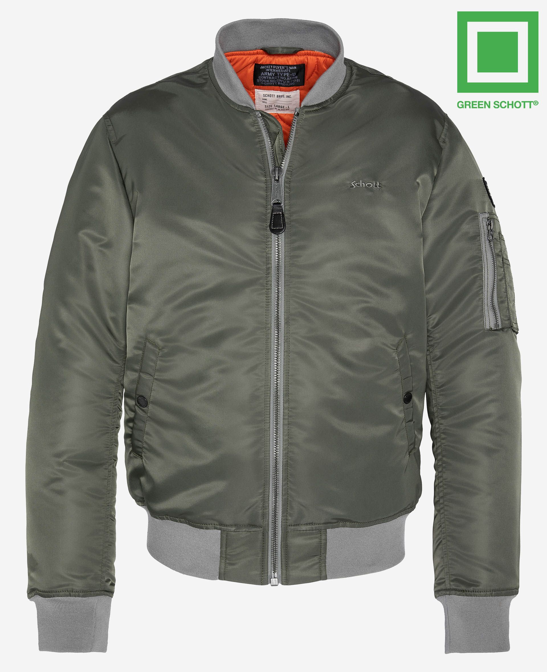 Schott N.Y.C. AIRFORCERS MA1 Bomberjacket in SAGE KAKI