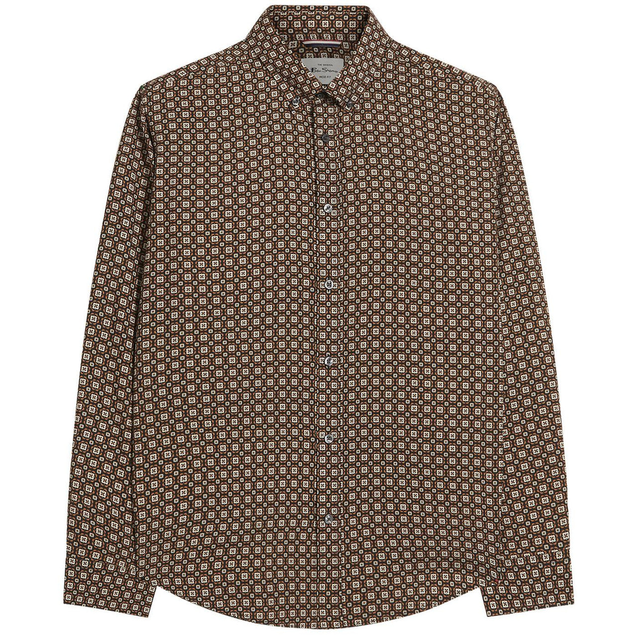 Ben Sherman FOULARD PRINT shirt in Bronze