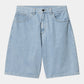 CARHARTT WIP Brandon Short 100% Cotton 'Smith' Denim