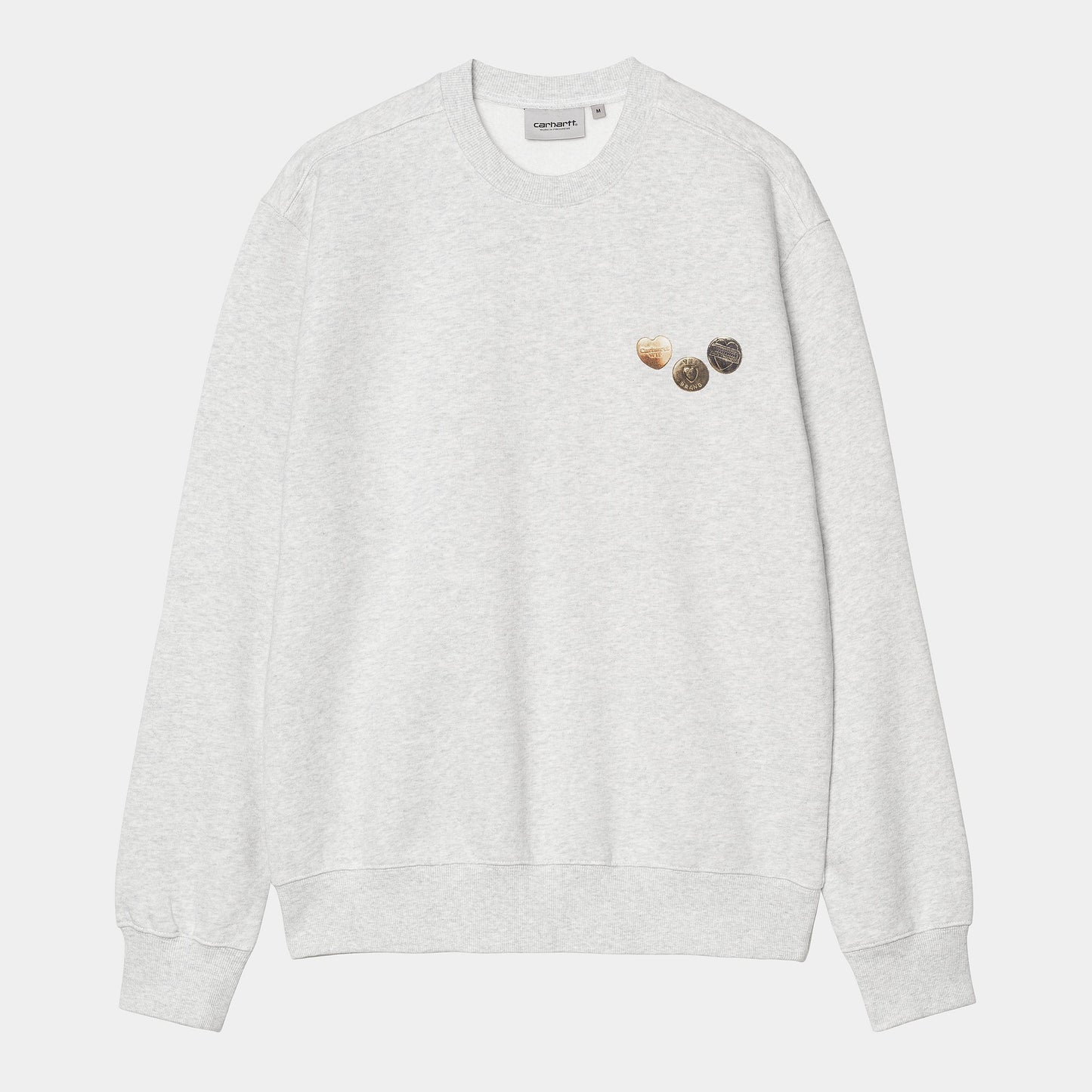 CARHARTT WIP Button Sweat in Ash Heather