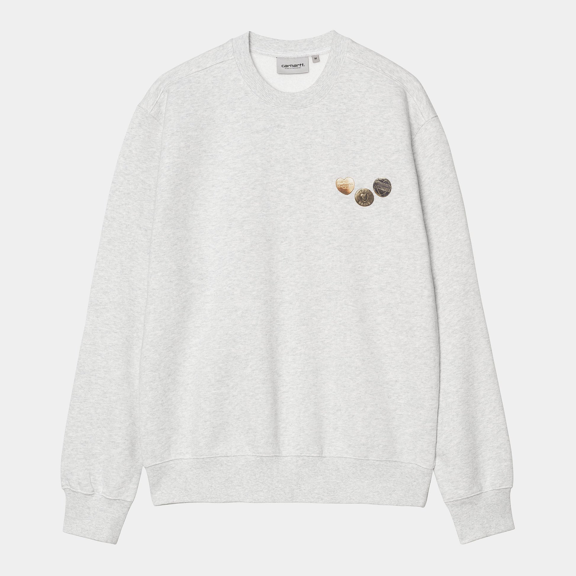 CARHARTT WIP Button Sweat in Ash Heather