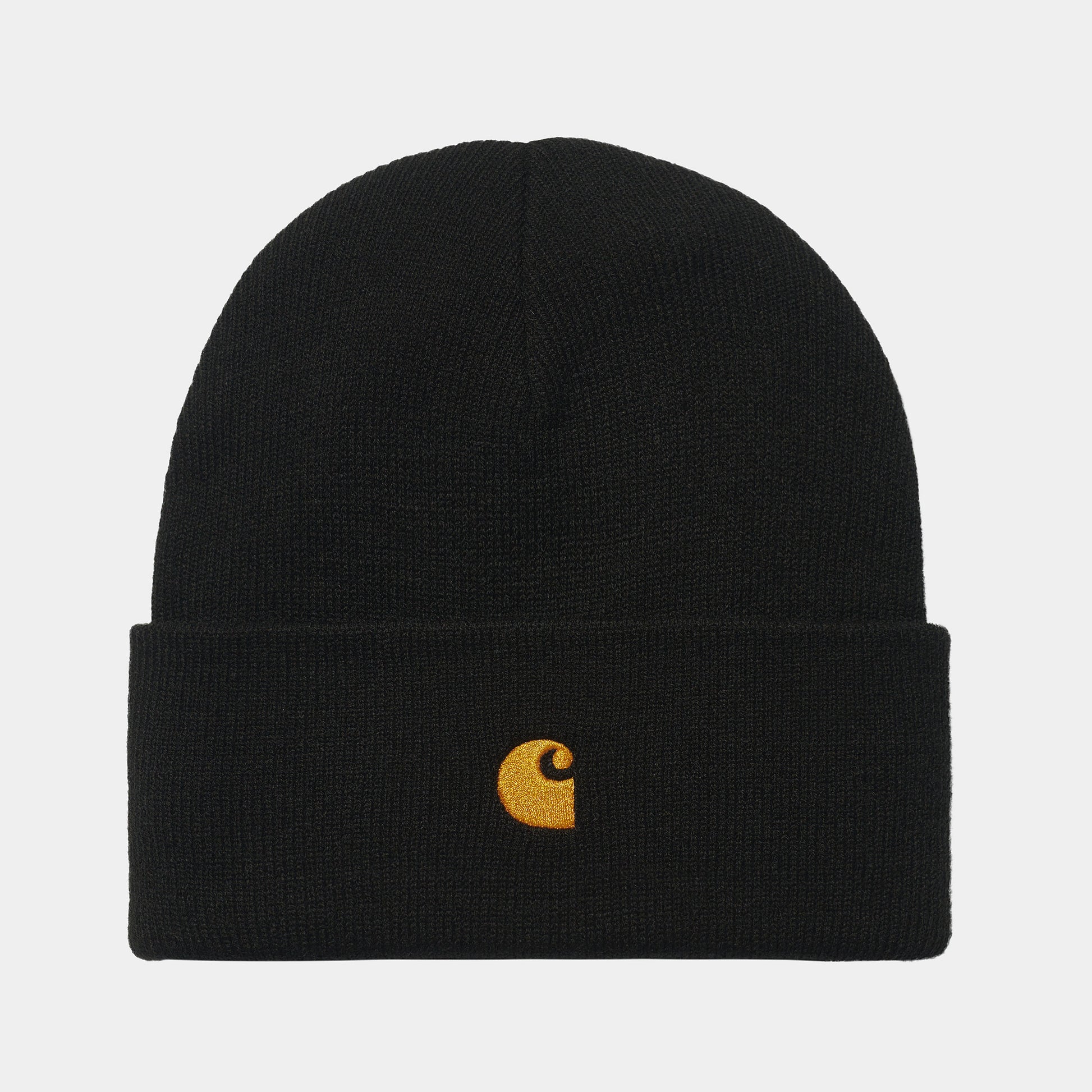 Carhartt Wip Chase Beanie FW24 in Schwarz/Gold