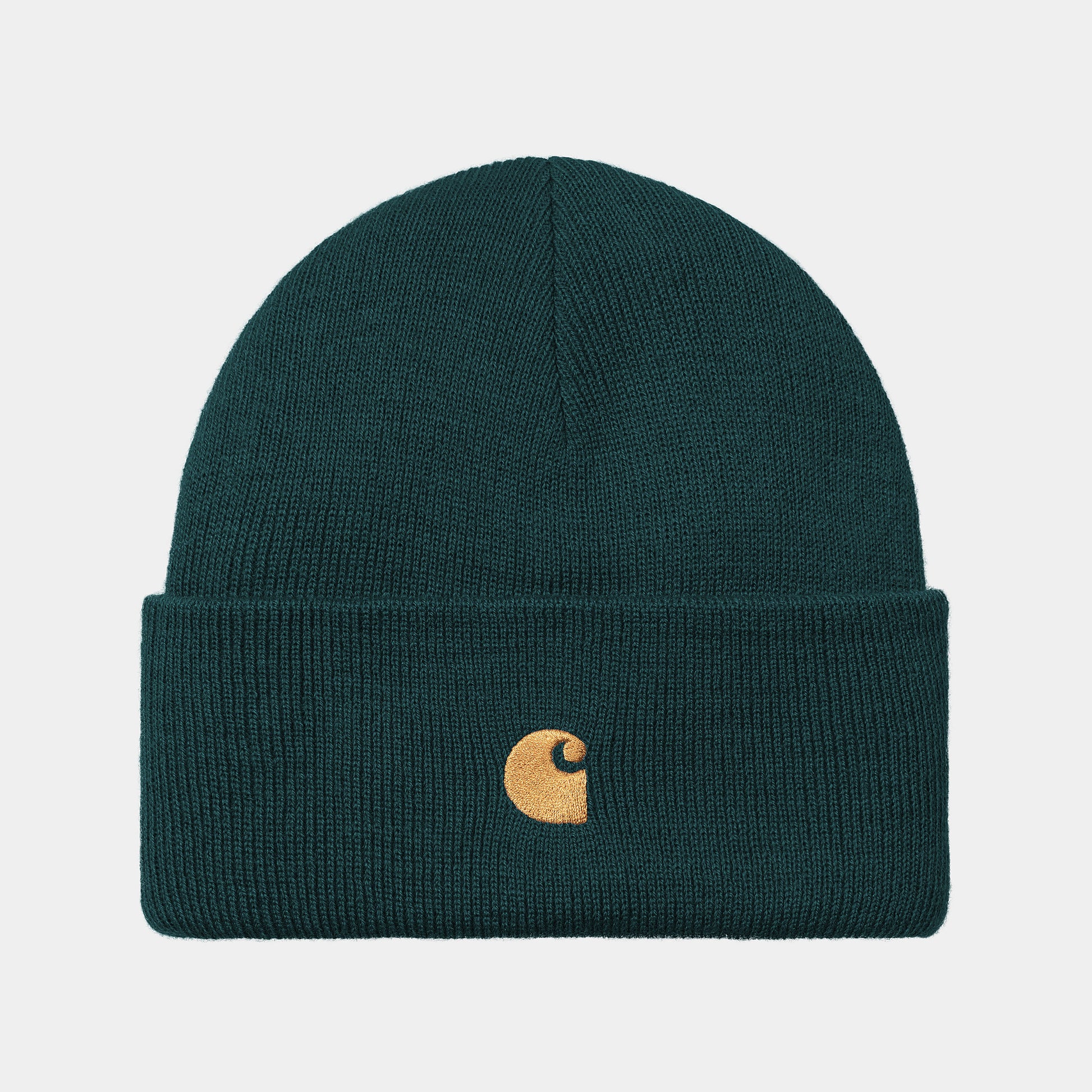 Carhartt Wip Chase Beanie FW24 in Duck Blue/Gold