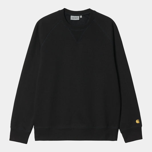 Carhartt WIP Chase Sweat in Schwarz/Gold