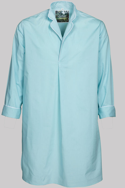 P.Le Moult NIGHT-SHIRT Colour﹢Piping Cotton-Popeline