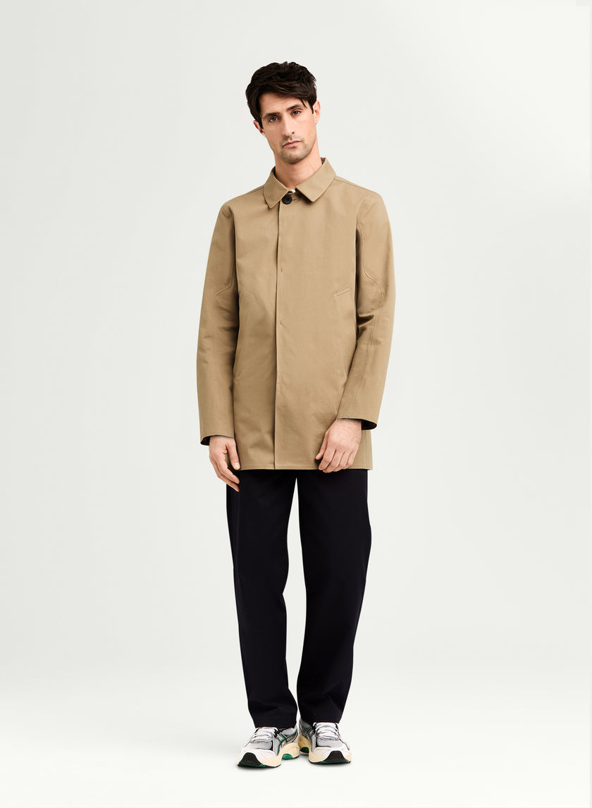 G-LAB COACH COAT in dark sand