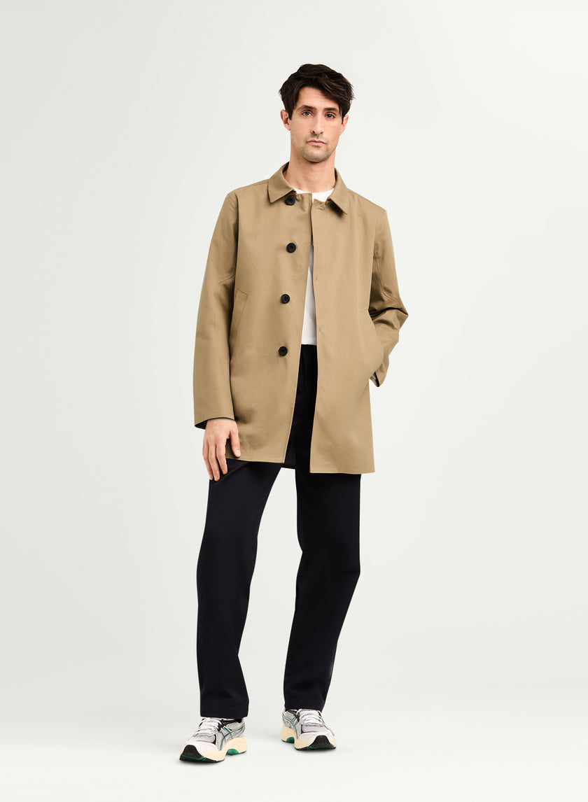 G-LAB COACH COAT in dark sand