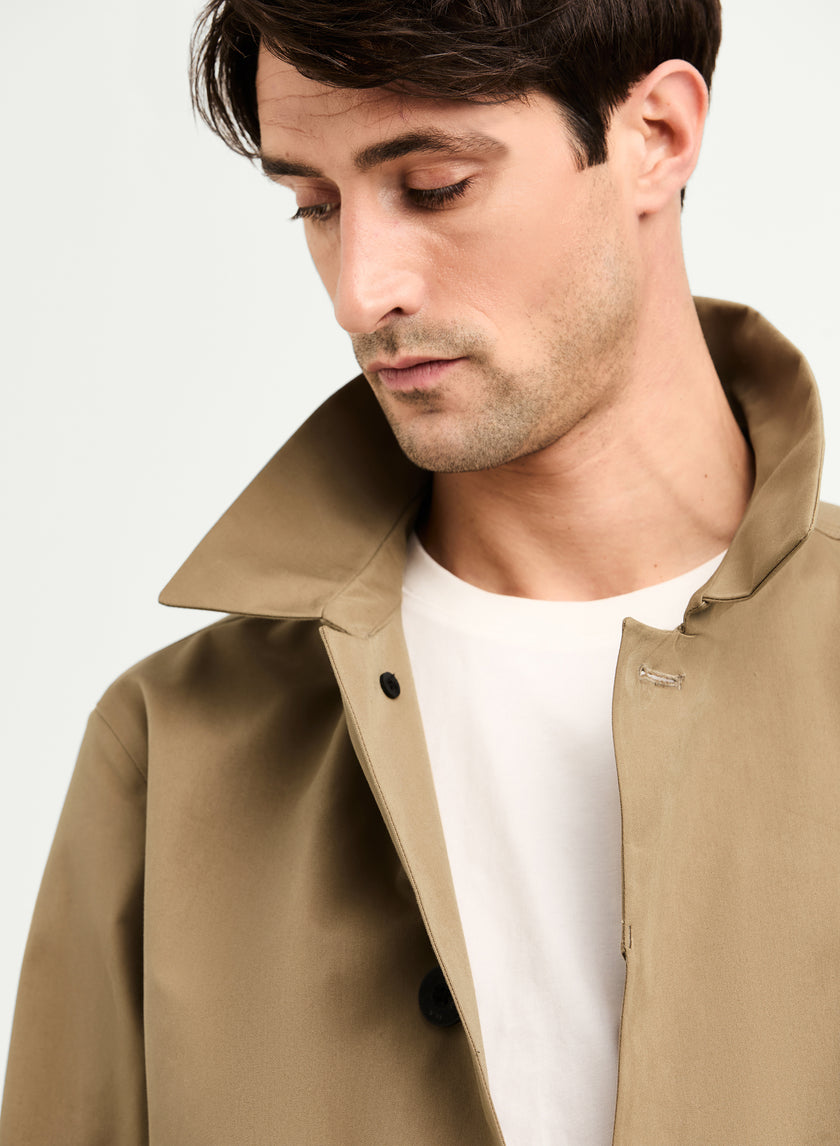 G-LAB COACH COAT in dark sand