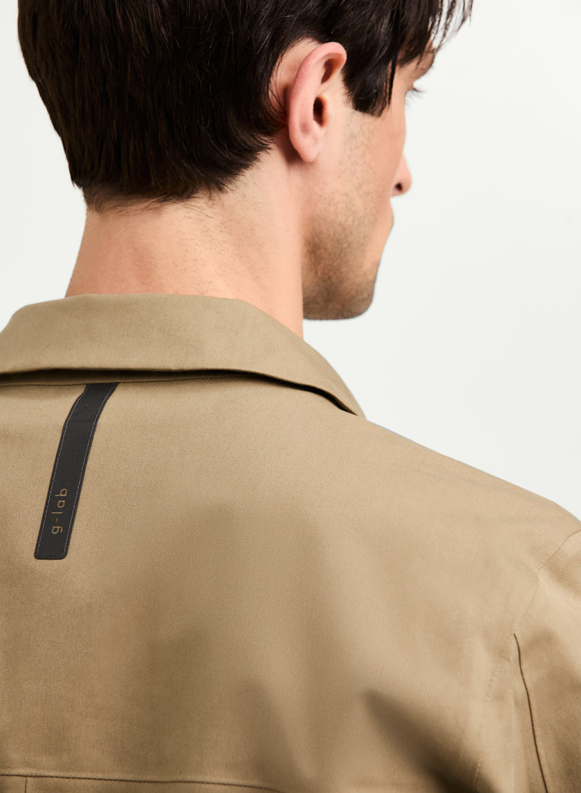 G-LAB COACH COAT in dark sand