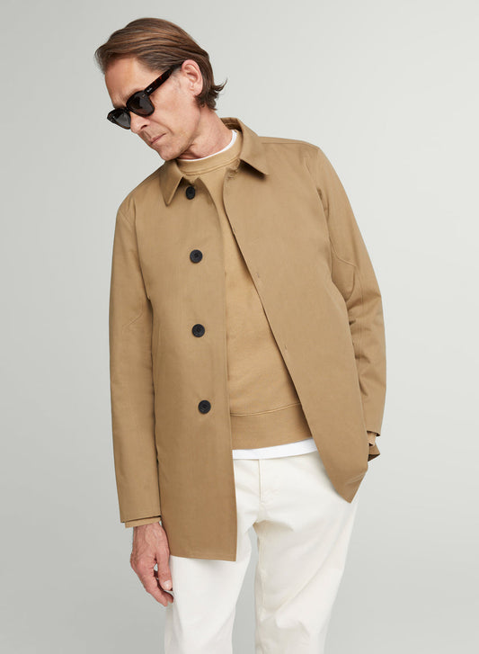 G-LAB COACH COAT in dark sand