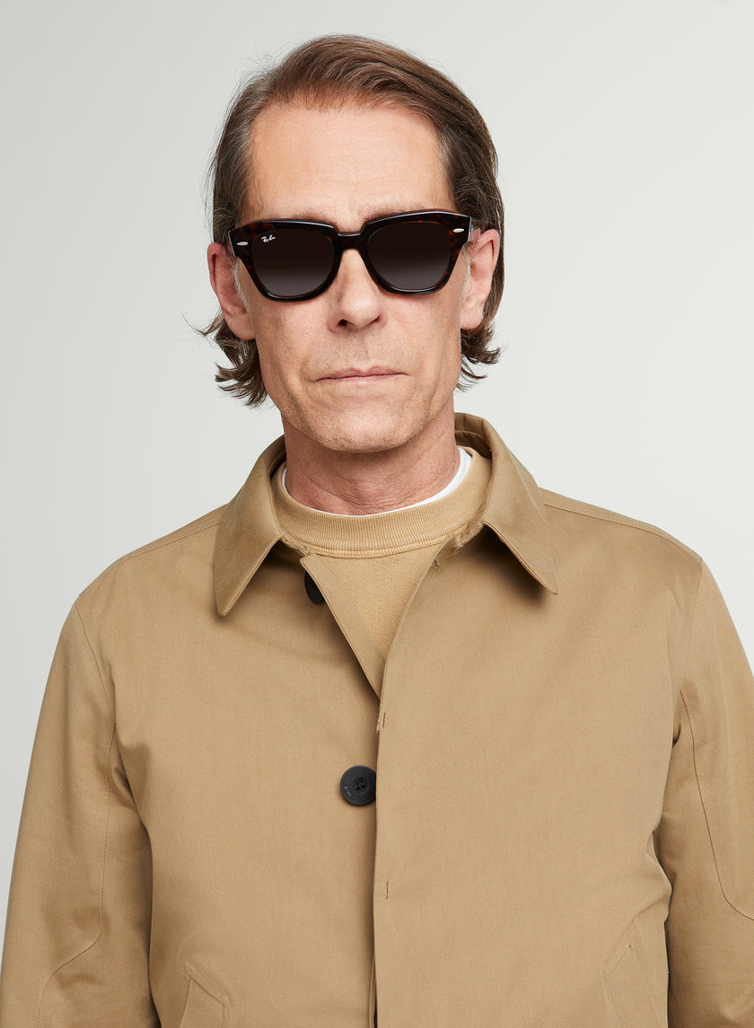G-LAB COACH COAT in dark sand