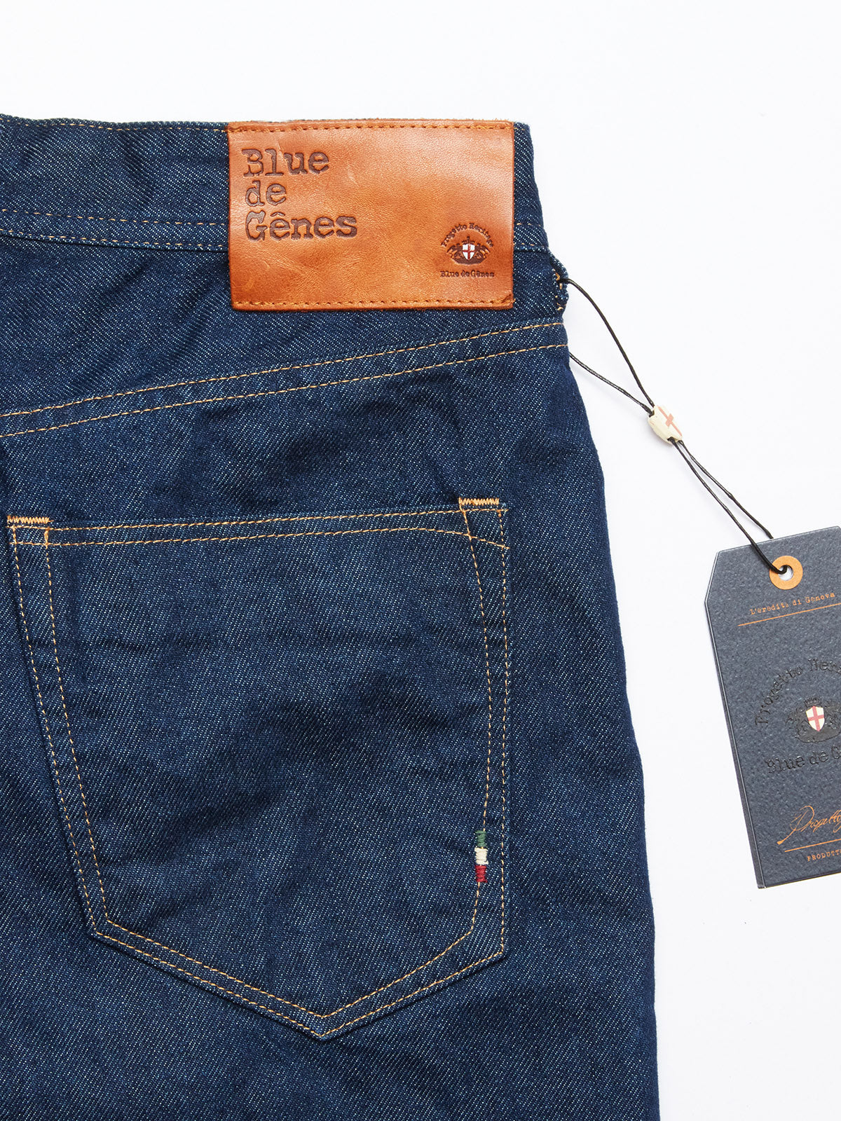 Blue de Gênes Giacomo Canti Rinse Jeans in Dark Blue Denim