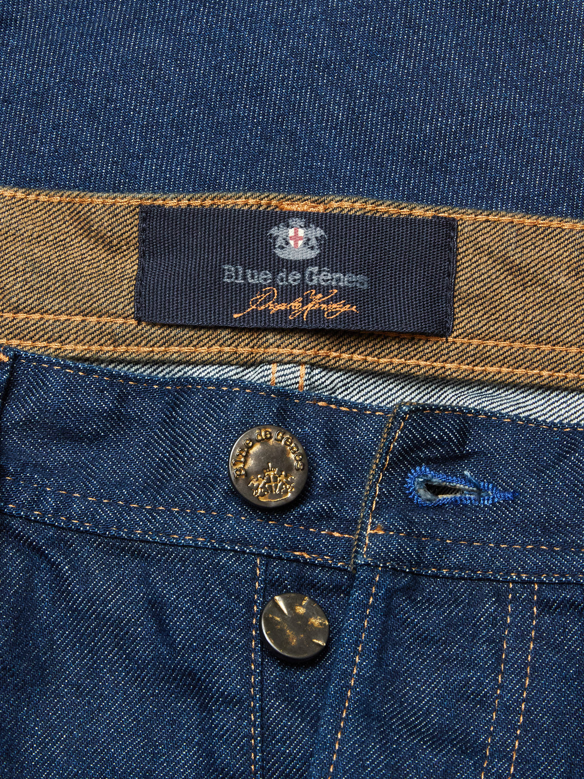 Blue de Gênes Giacomo Canti Rinse Jeans in Dark Blue Denim