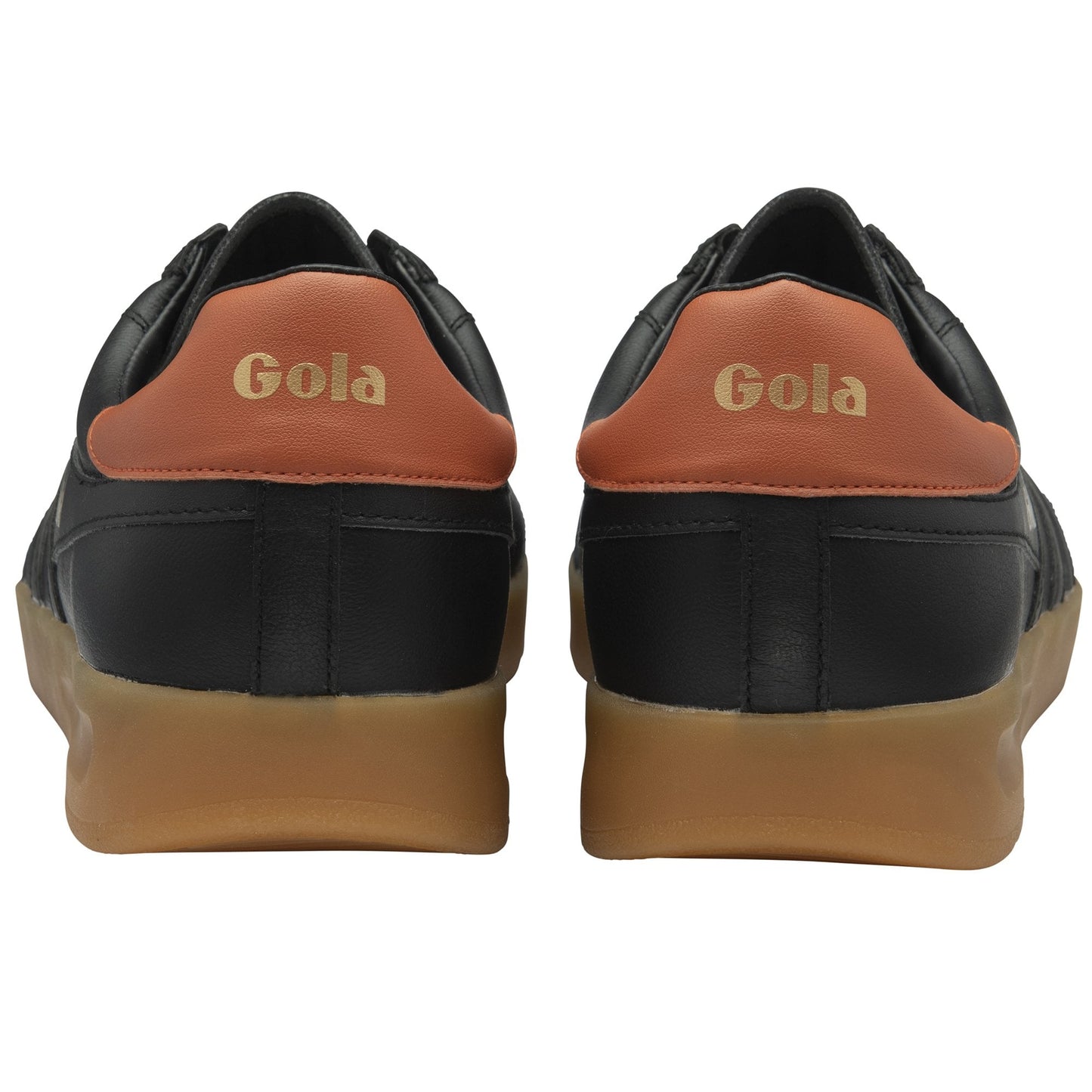 Gola Men Stadia Leather in Schwarz/Moody Orange/Gum