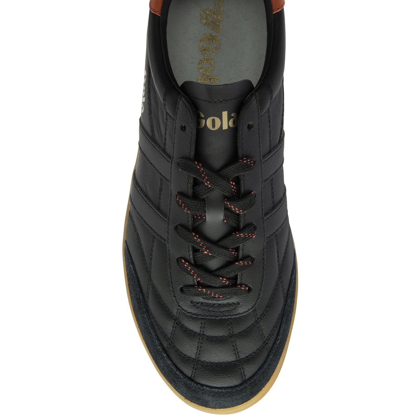 Gola Men Stadia Leather in Schwarz/Moody Orange/Gum