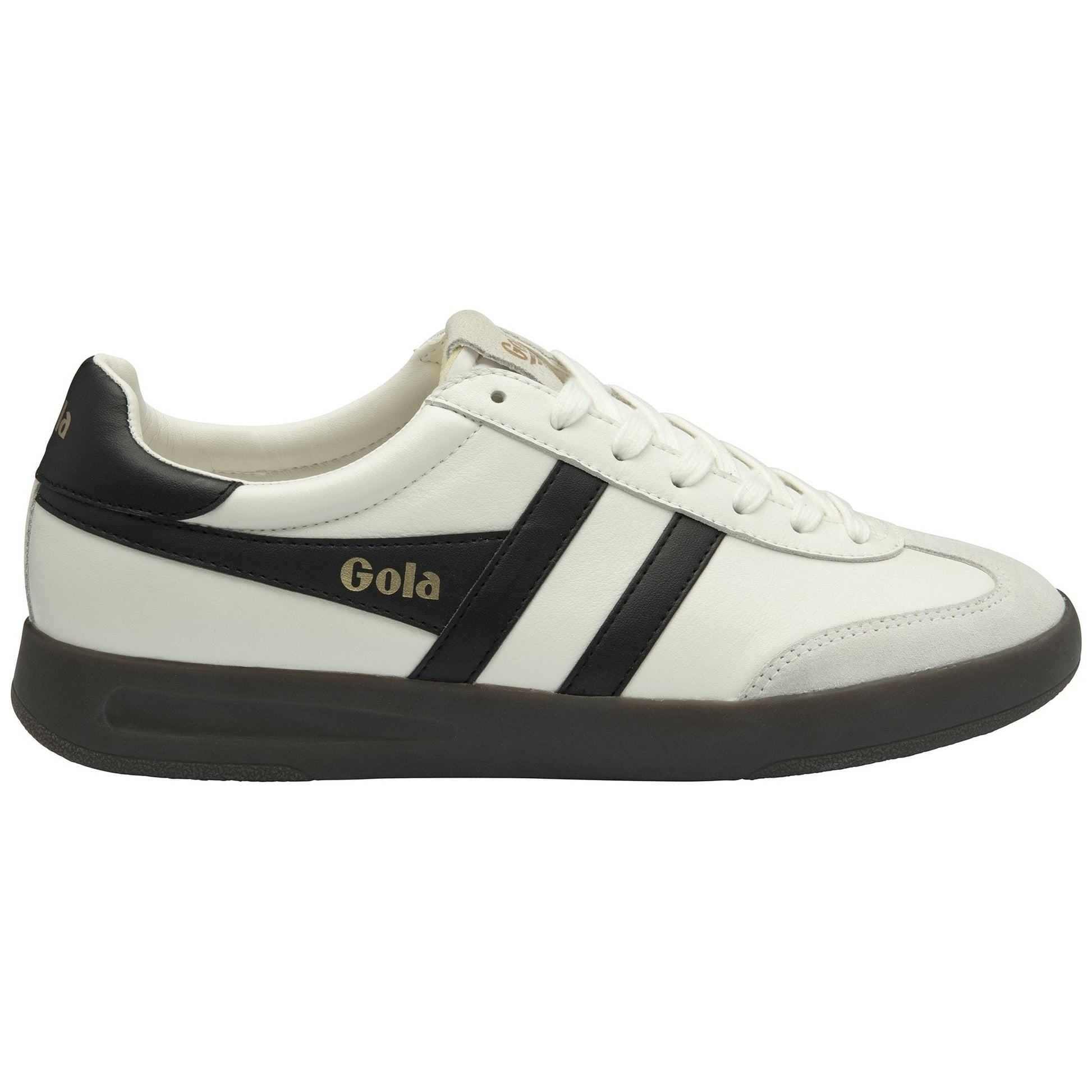 GOLA CYCLONE LEATHER Damen AW24 in Weiß/Schwarz/DK.GUM
