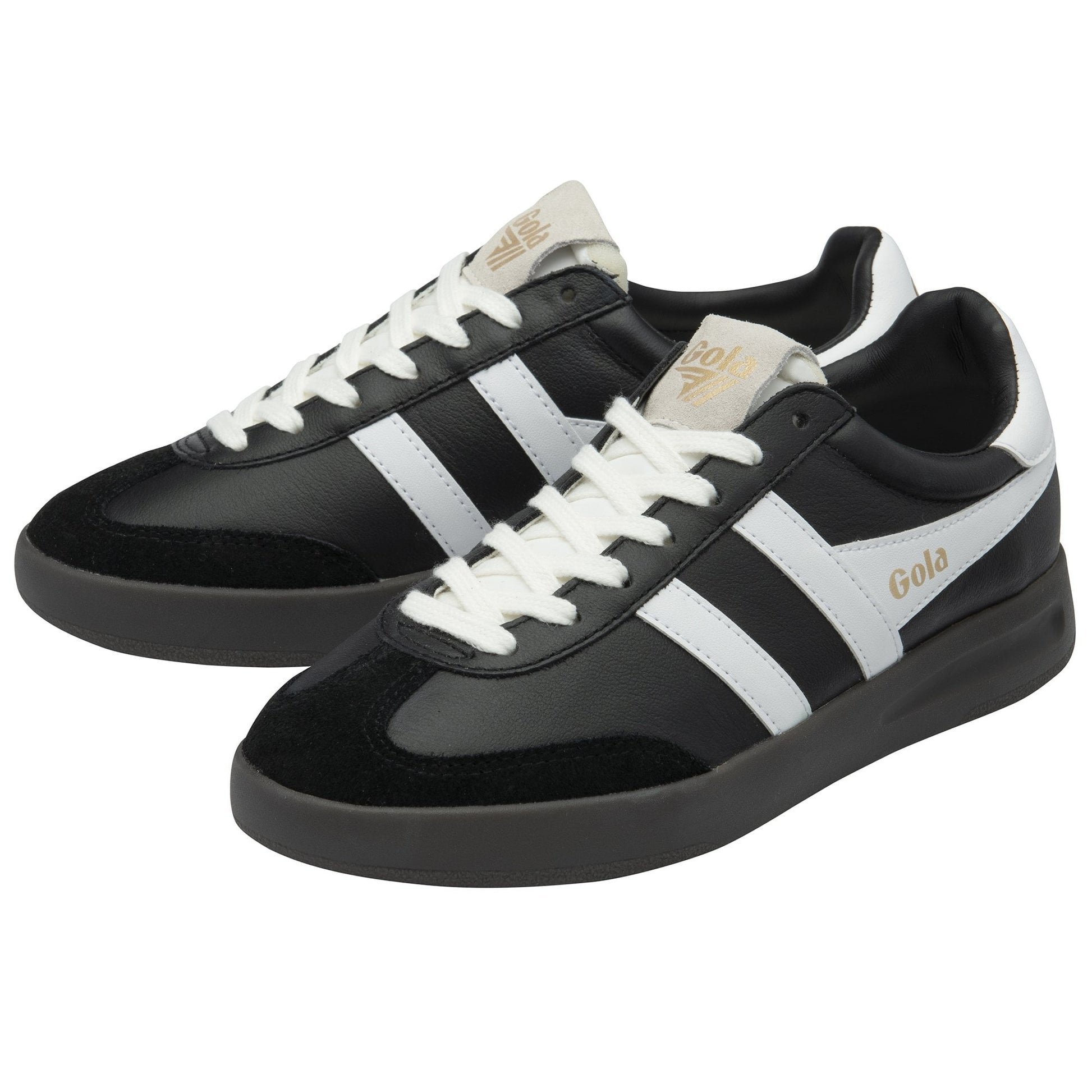 GOLA CYCLONE LEATHER Damen AW24 in Schwarz/Weiß/DK.GUM