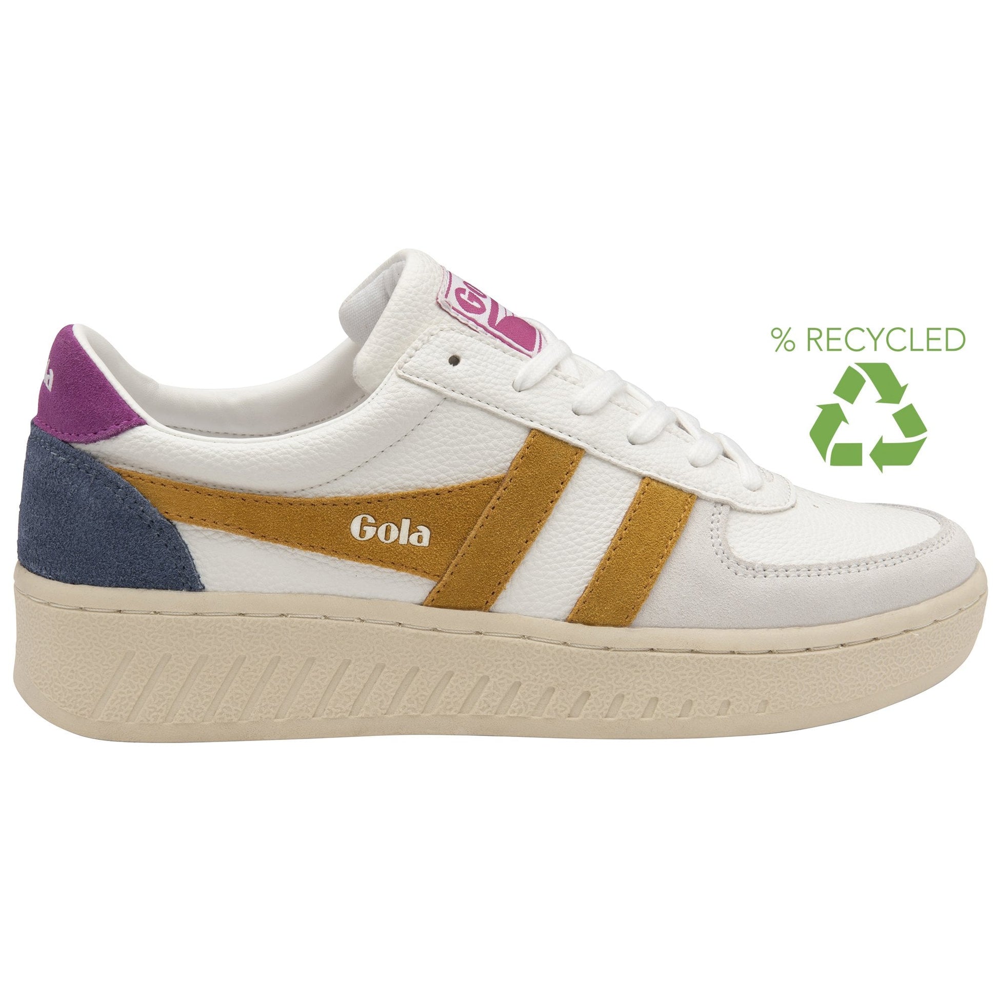 Gola Grandslam Trident in Weiß/sun/foxglove