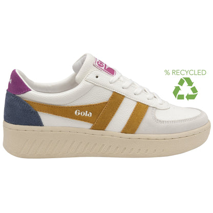 Gola Grandslam Trident in Weiß/sun/foxglove