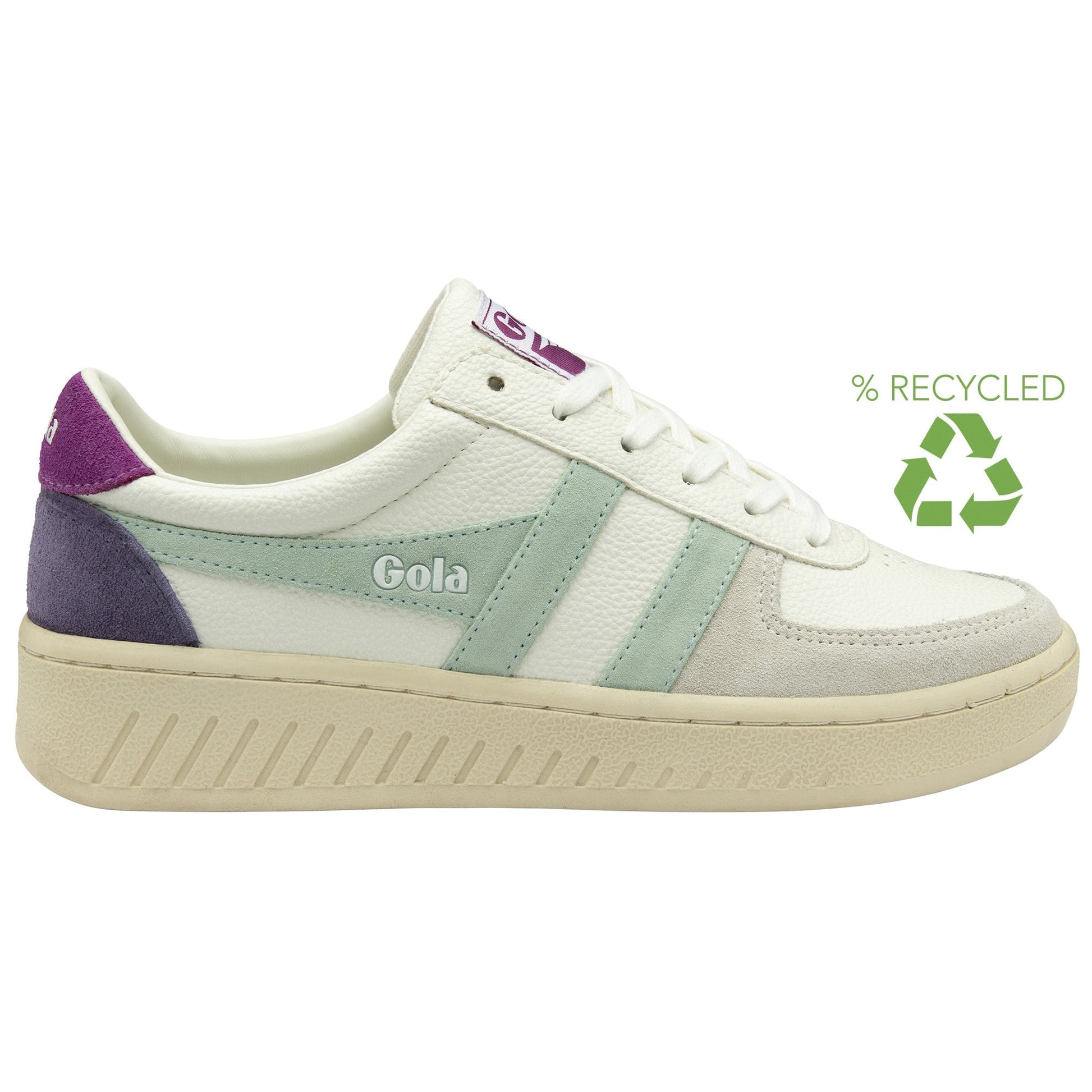 Gola Damen Sneaker Grandslam Trident FS25 in Weiß/Surf/Foxglove