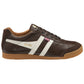 Gola Made in England Harrier Elite 2 in Dark Brown/Off White